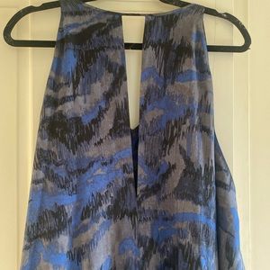 Marc by Marc Jacobs designer blue/black/grey print dress